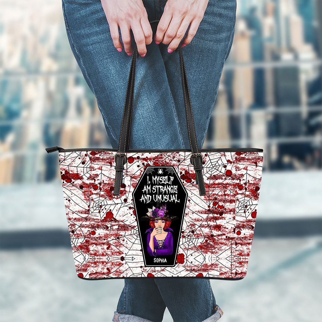 I Myself Am Strange and Unusual - Personalized Witch Leather Bag