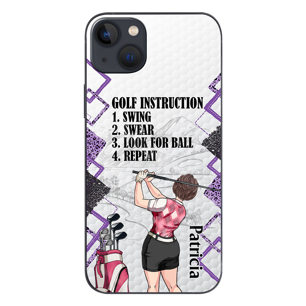 Just A Girl - Golf gift for her, wife, mom, grandma, girlfriend - Personalized Phone Case