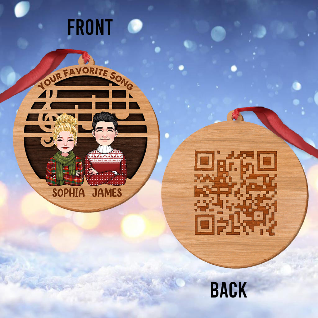 Our Favorite Song - Personalized Couple Ornament