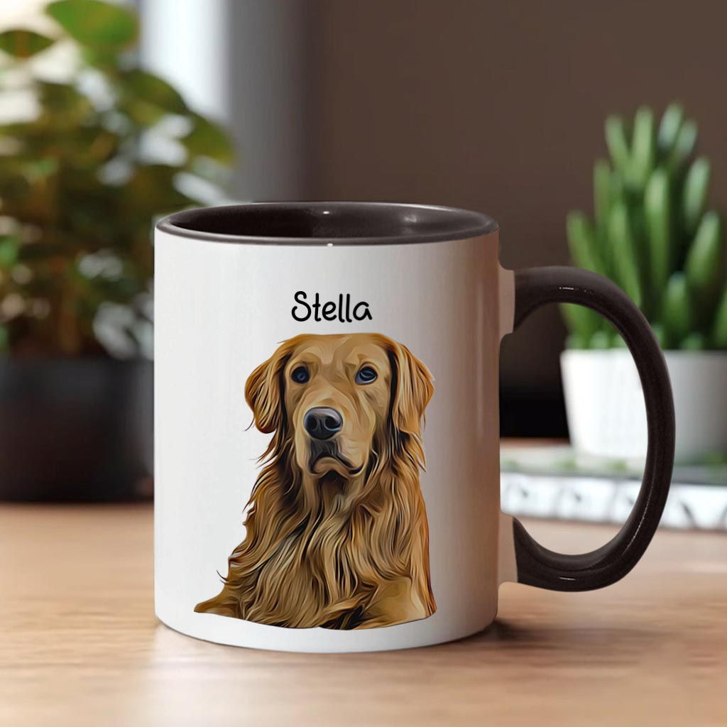 Congrats On Being My Human - Personalized Dog Accent Mug