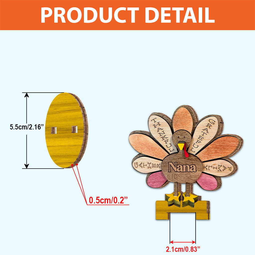 Thankful Grandma - Personalized Farmer Freestanding Wood Plaque