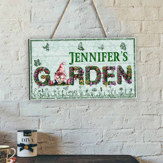 Welcome To My Garden - Personalized Gardening Custom Shaped Wood Sign