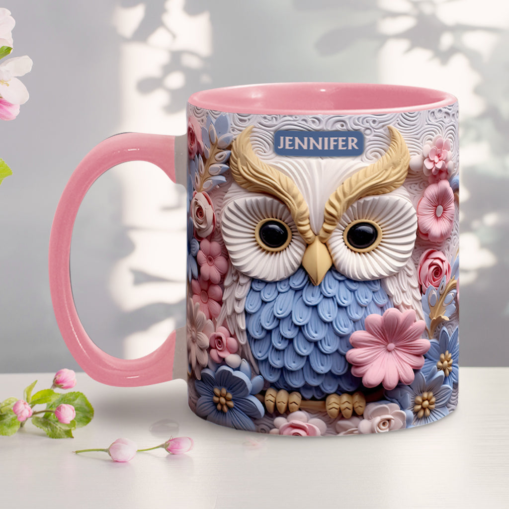 Beautiful Owl - Owl gift for boyfriend, girlfriend - Personalized Accent Mug