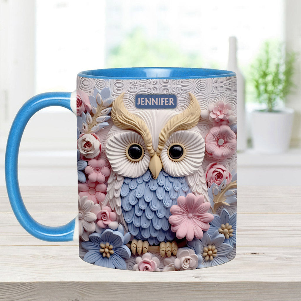 Beautiful Owl - Owl gift for boyfriend, girlfriend - Personalized Accent Mug