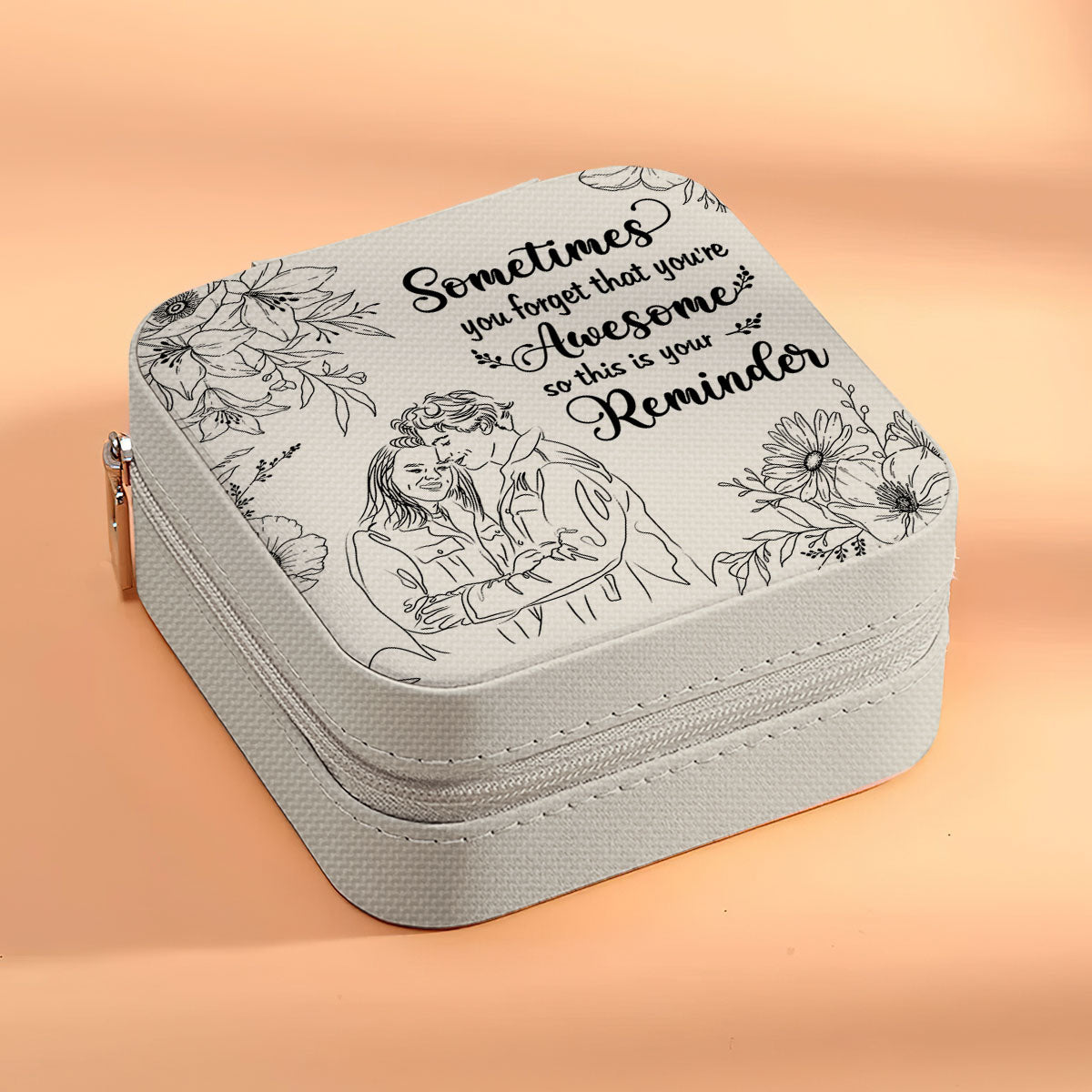 You're Awesome - Personalized Couple Jewelry Box