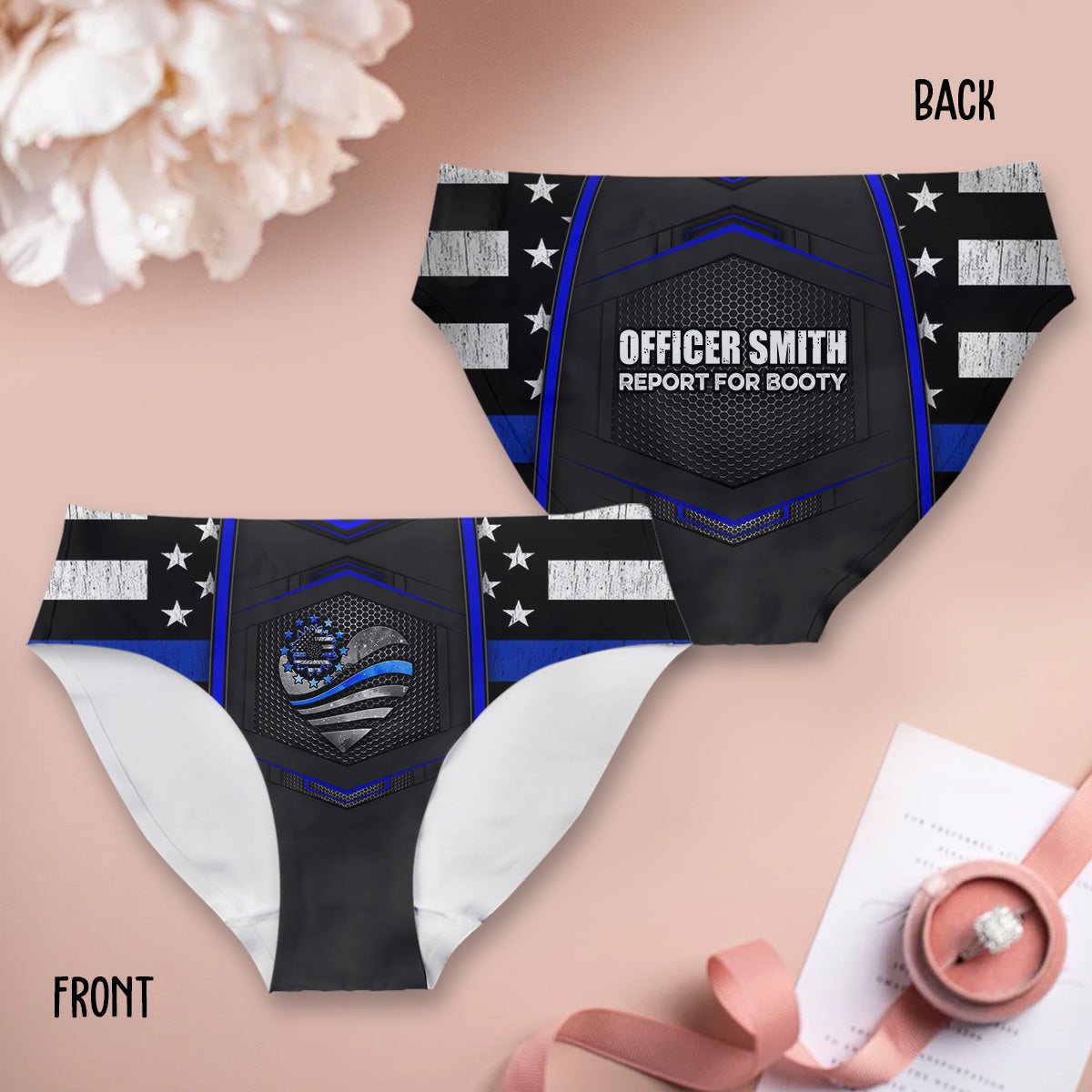 Officer Report For Booty - Personalized Police Officer Women Briefs