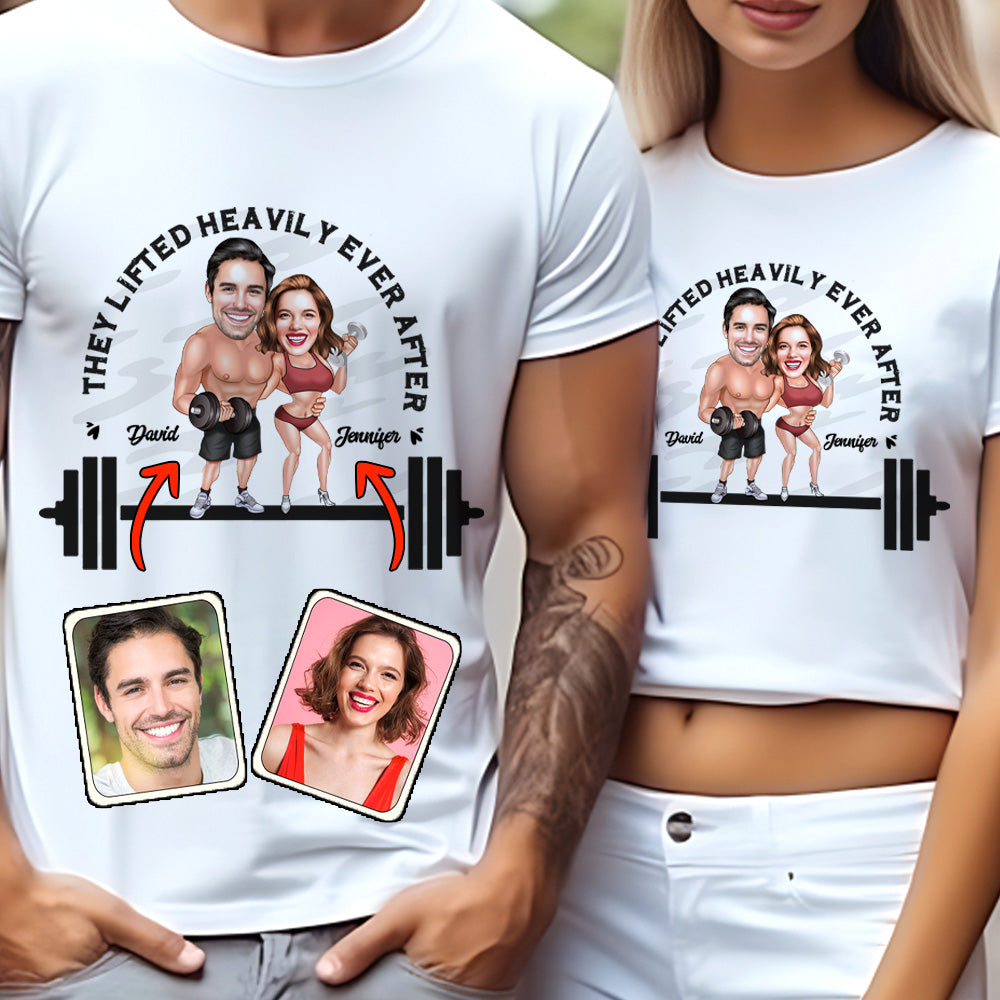 They Lifted Heavily Ever After - Personalized Fitness T-shirt And Hoodie