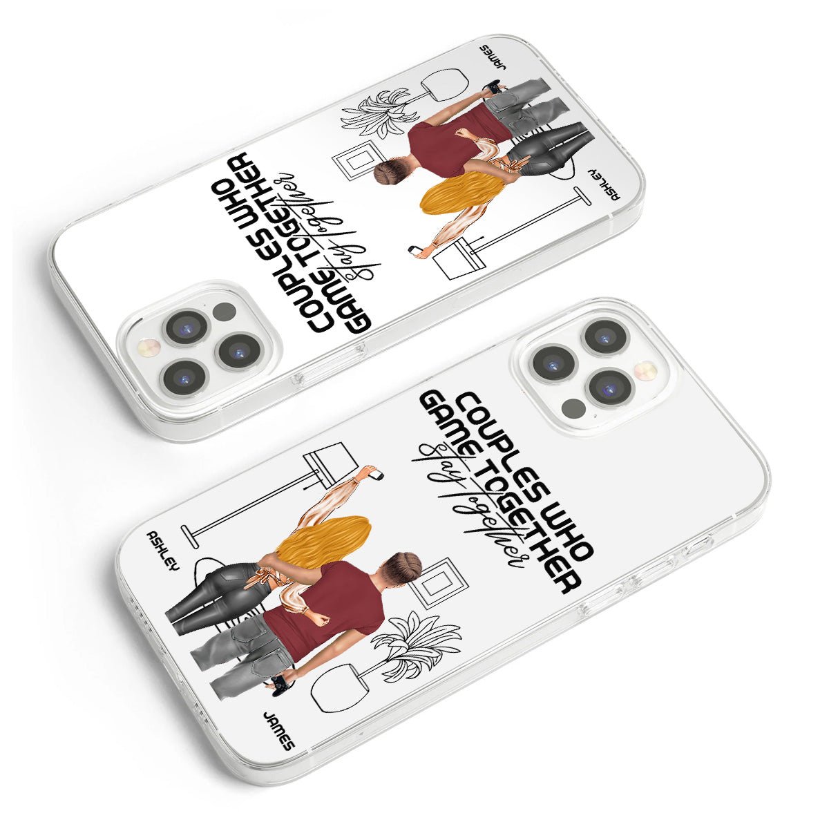 Couples Who Game Together Stay Together - Personalized Video Game Clear Phone Case