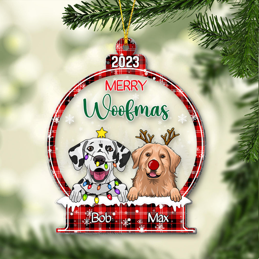 Merry Christmas - Personalized Cat Transparent Ornament