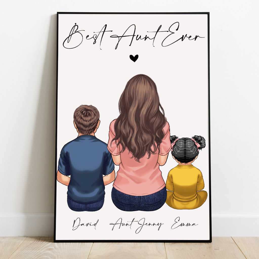 Best Aunt Ever - Personalized Aunt Canvas And Poster