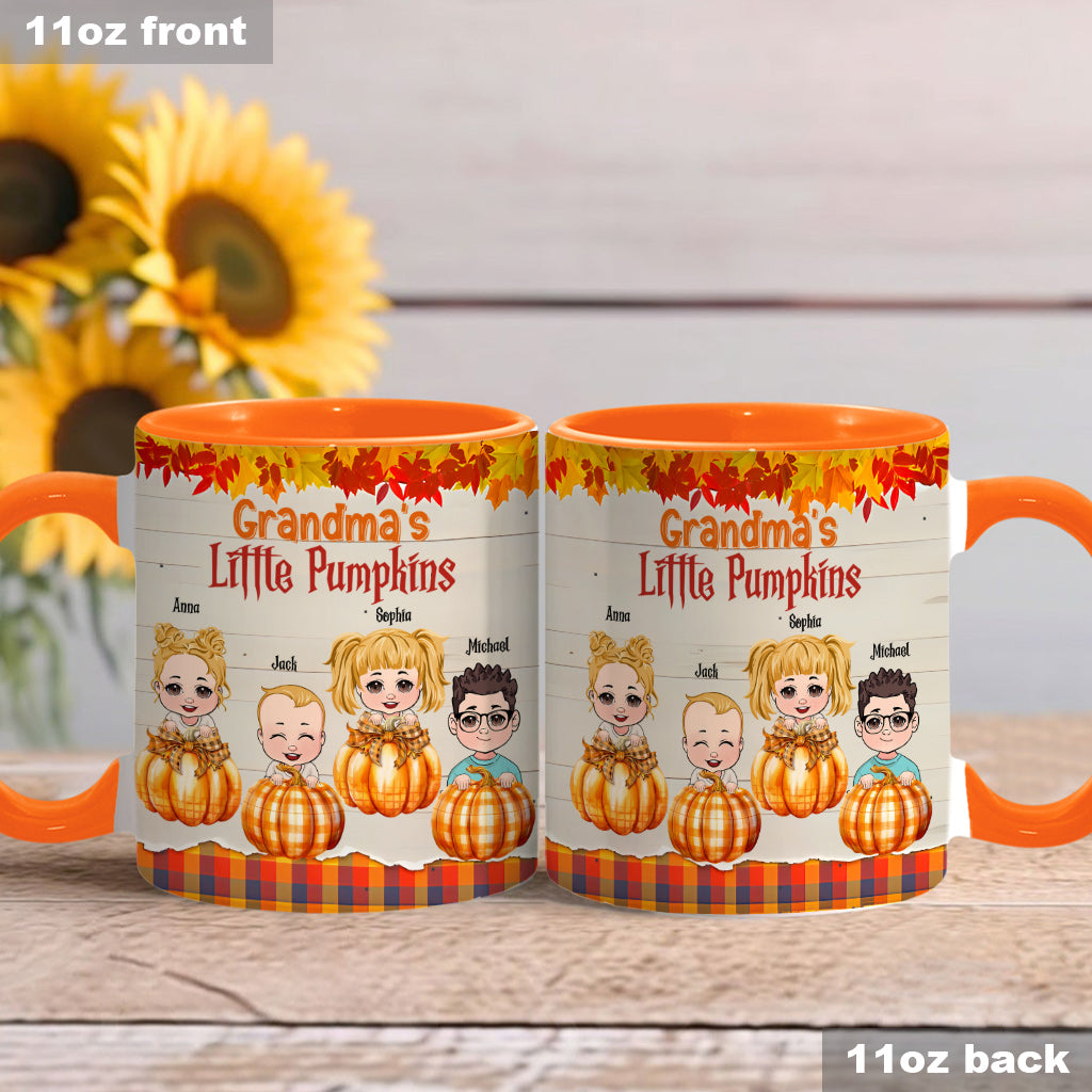 Grandma’s Little Pumpkins - Personalized Grandma Accent Mug