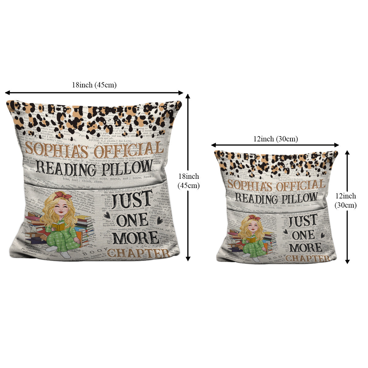 Just One More Chapter - Personalized Book Pocket Pillow