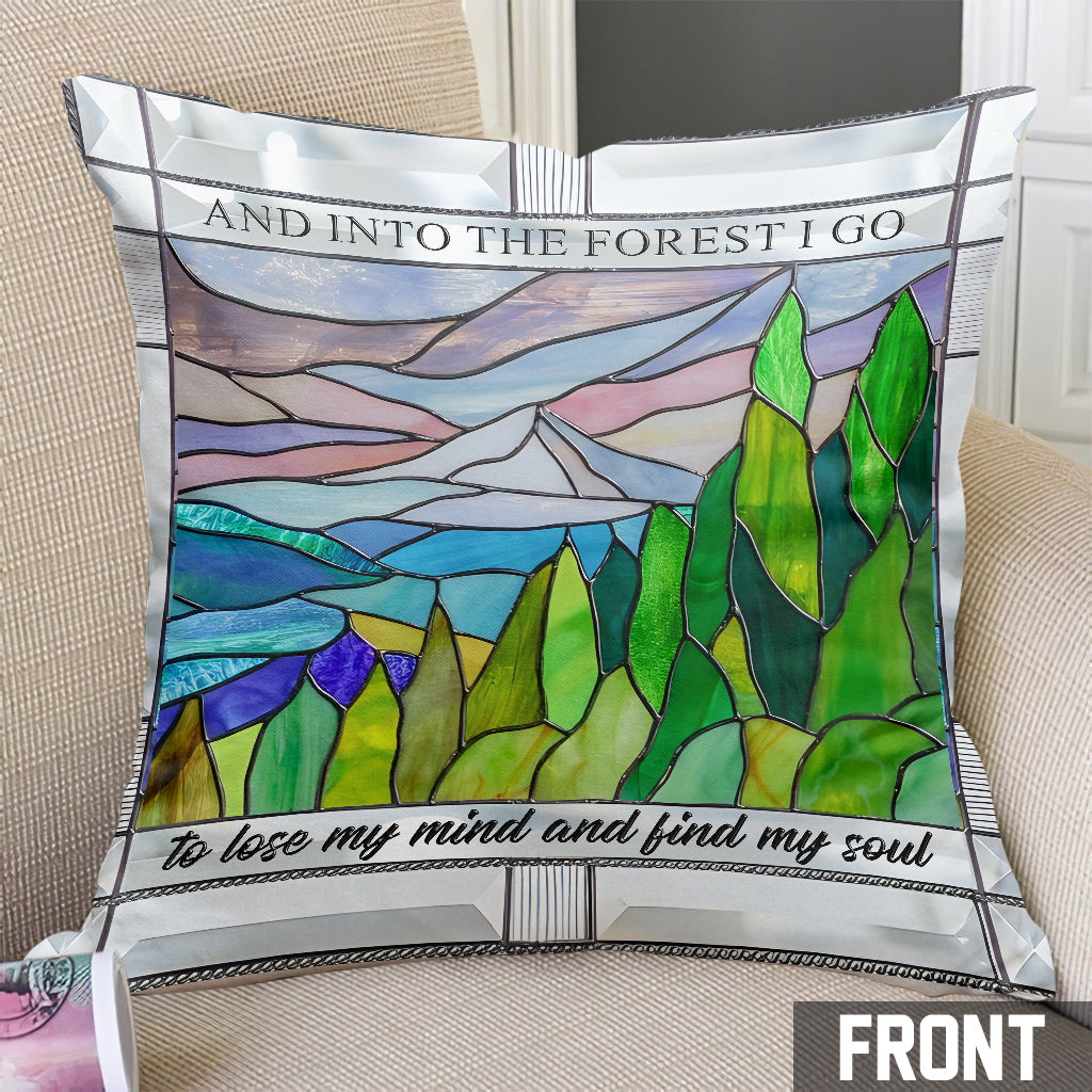 And Into The Forest I Go - Hiking Throw Pillow