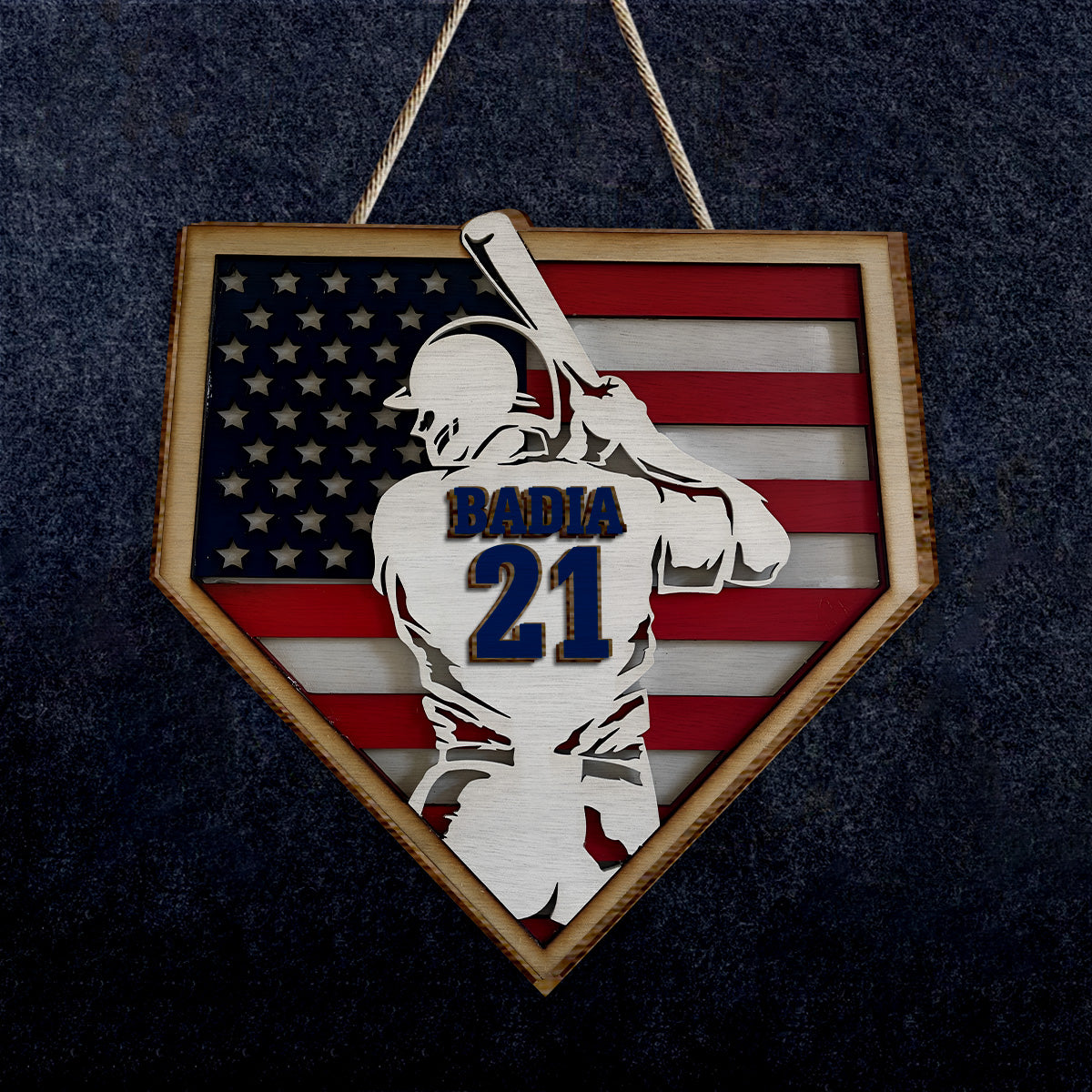 Baseball Season - Personalized Baseball 2 Layered Wood Sign / Wood Plaque