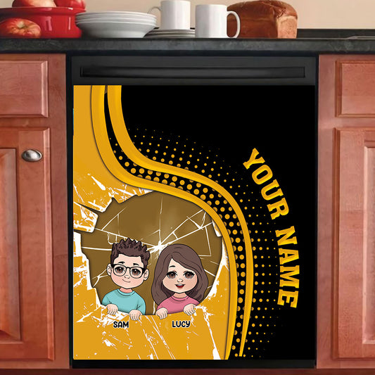 Best Dad Ever - Personalized Father Dishwasher Cover