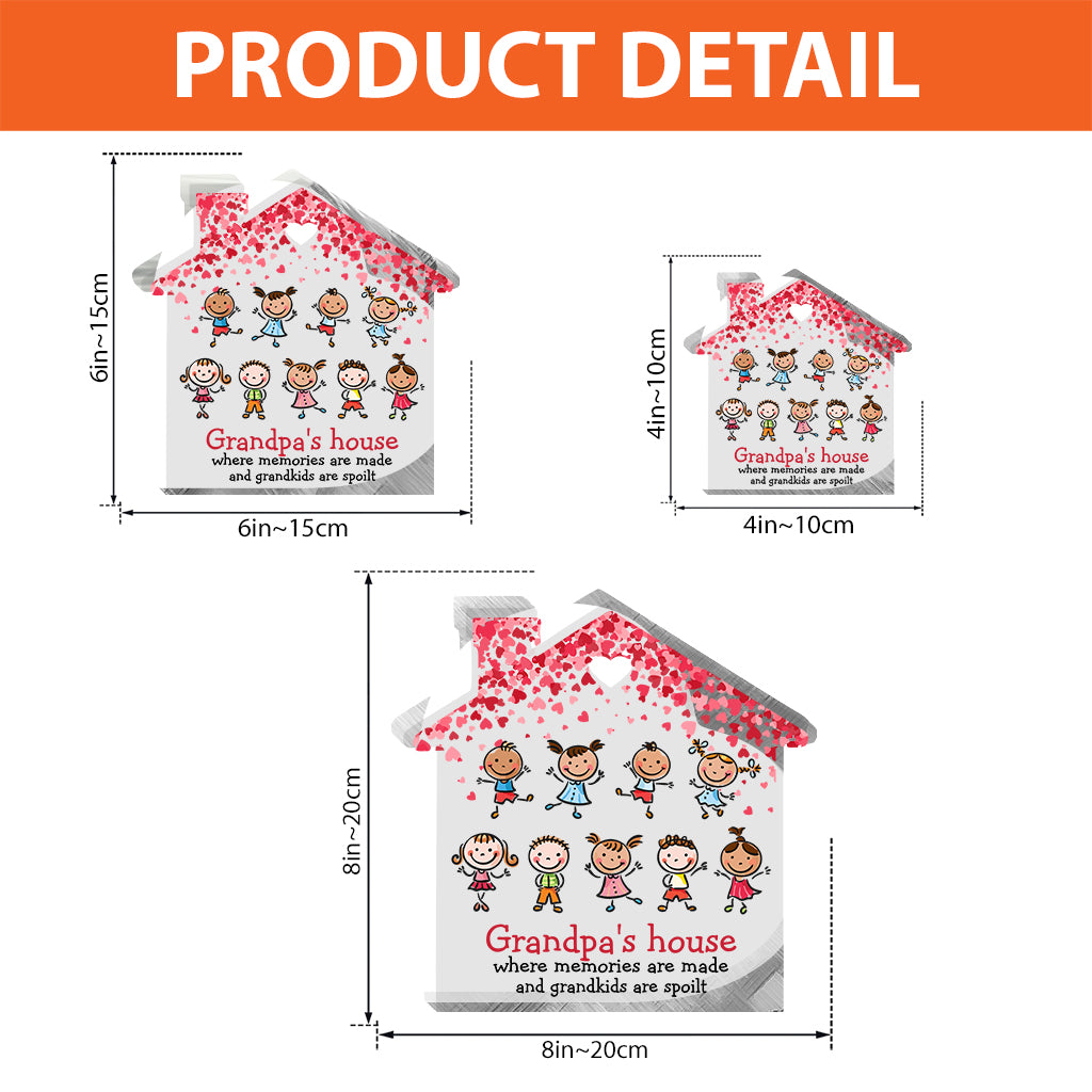 Nana's House - Gift for grandma, grandpa - Personalized Custom Shaped Acrylic Plaque