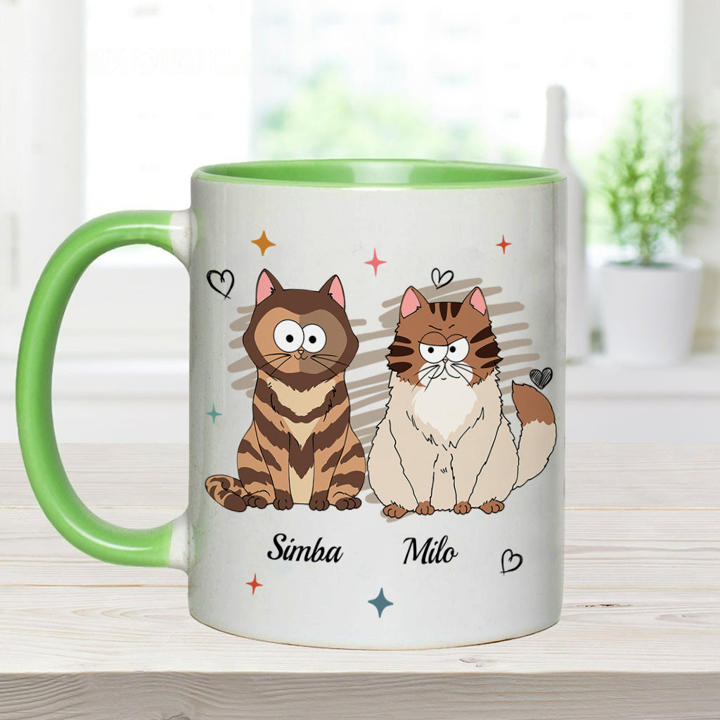 In My Dog/ Cat Mom Era - Personalized Cat Accent Mug