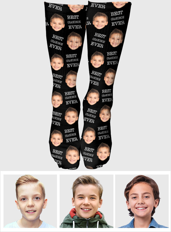 Custom Face - Personalized grandson Socks