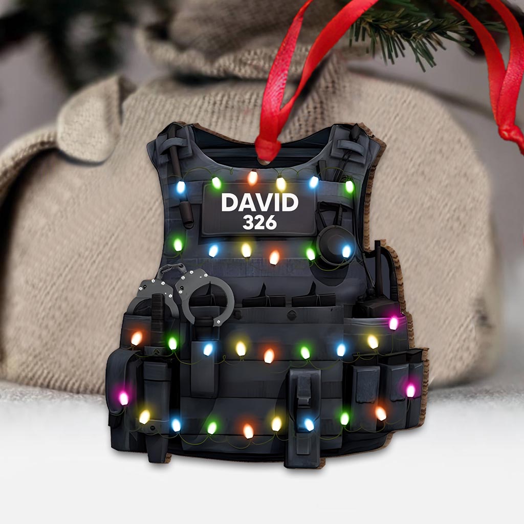 Police Armor Vest - Personalized Police Officer Ornament