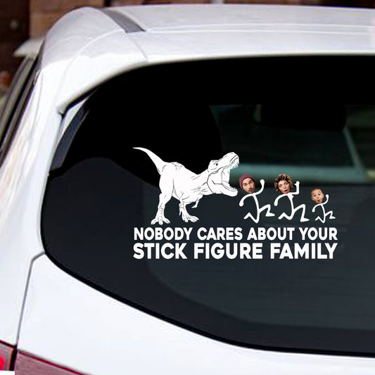 T-rex Doesn't Care - Dinosaur gift for friend, mom, dad, husband, wife, girlfriend, boyfriend - Personalized Decal Full