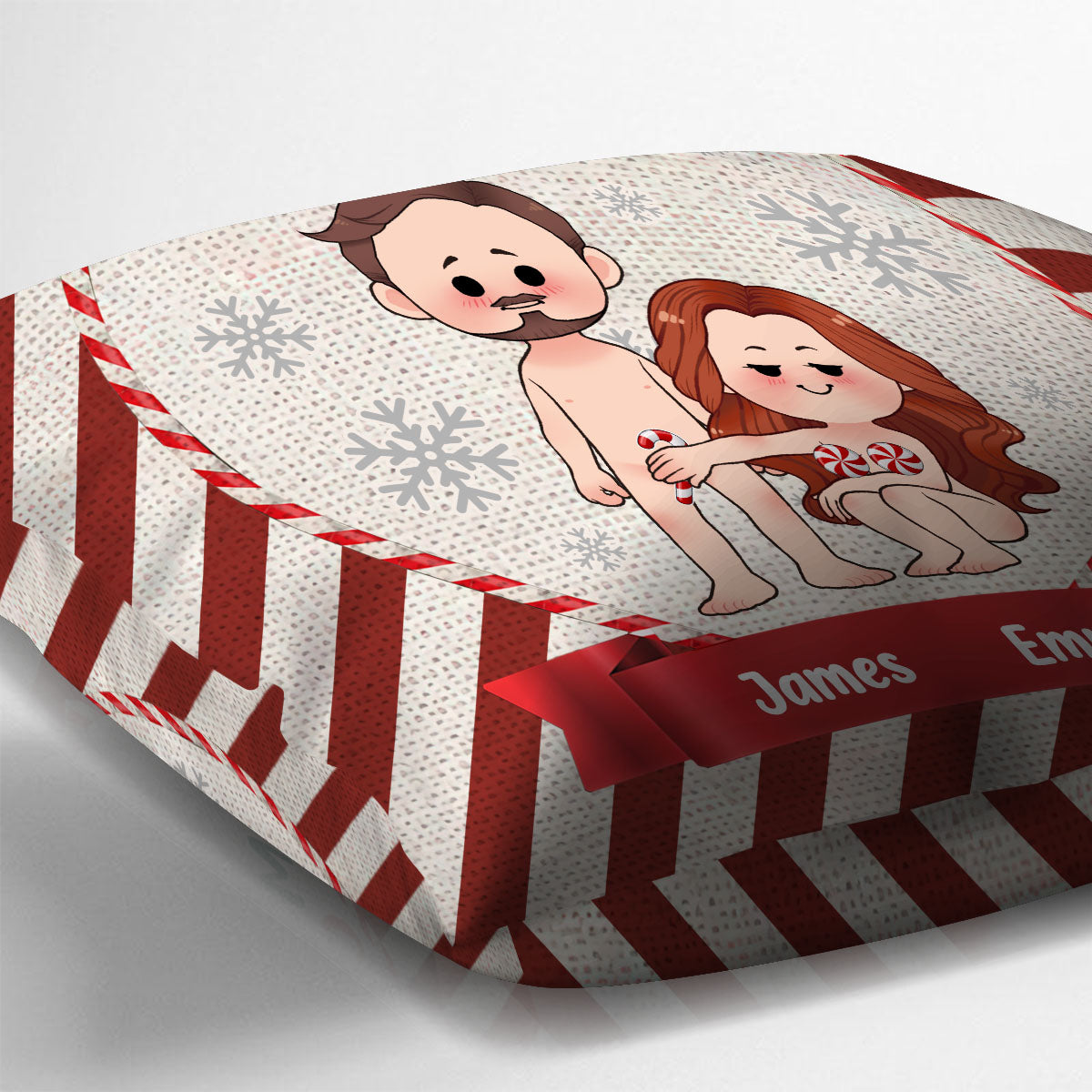 Congrats On Being My Favorite Candy Cane - gift for husband, wife, boyfriend, girlfriend - Personalized Throw Pillow