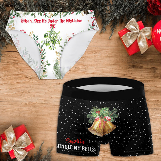 Funny Couple - Personalized Couple Women Briefs & Men Boxer Briefs