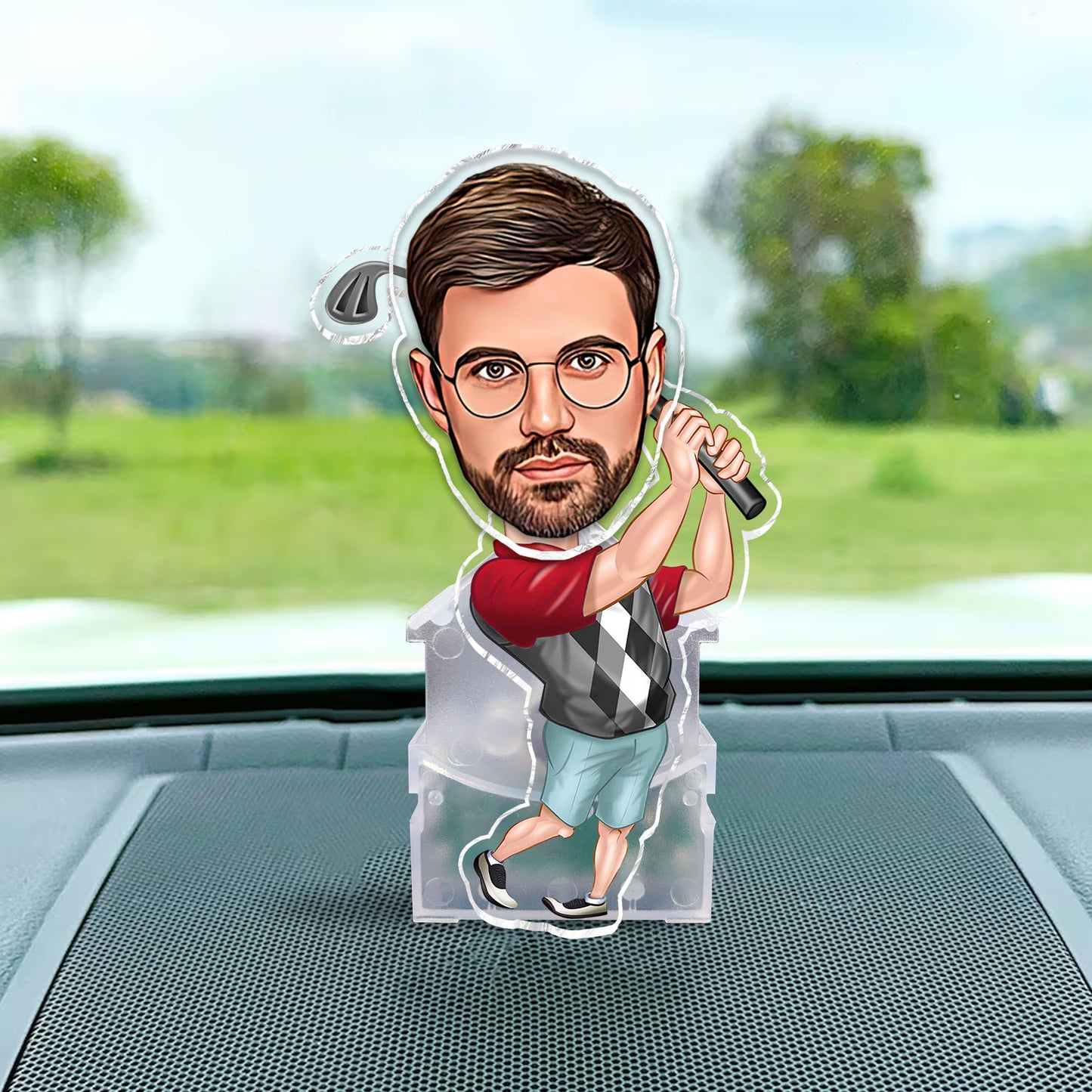 Funny Photo Figure - Personalized Golf Custom Shaking Head