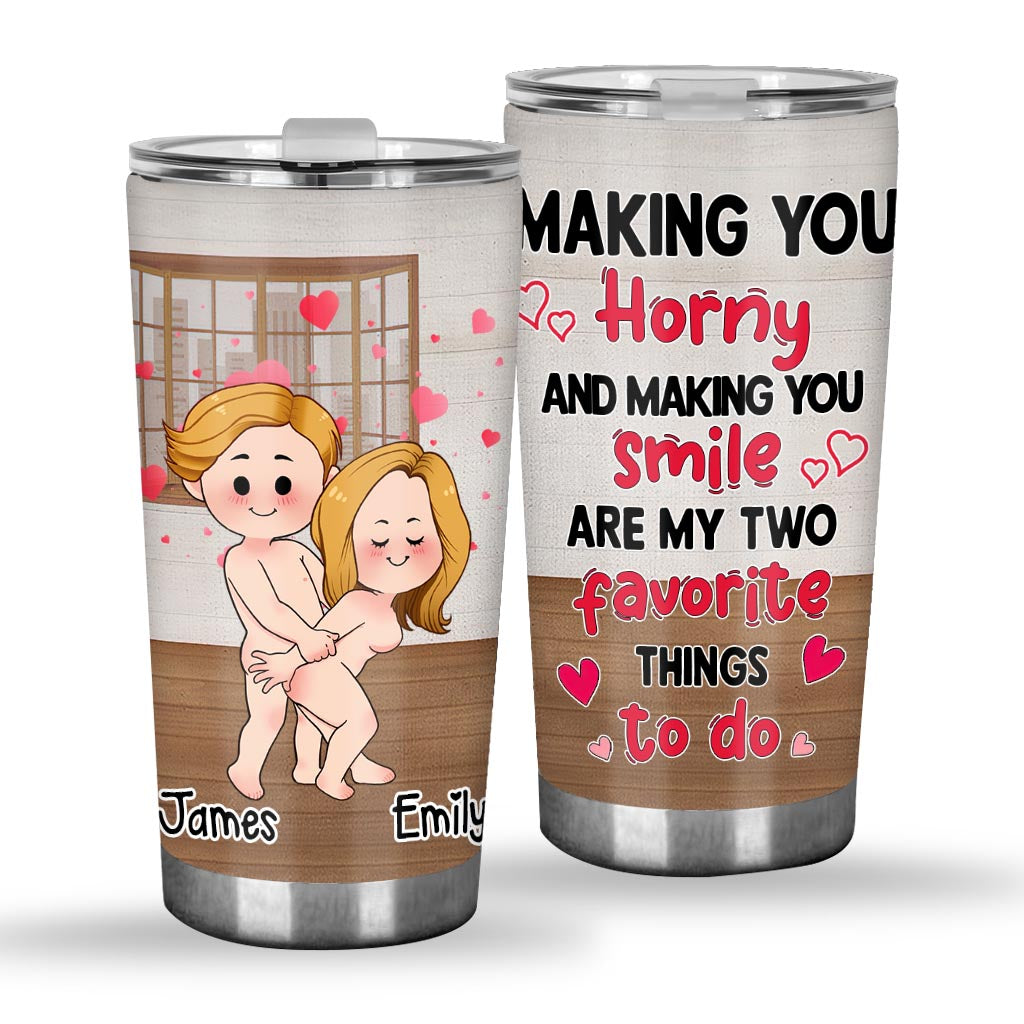 Making You Smile - Personalized Couple Tumbler