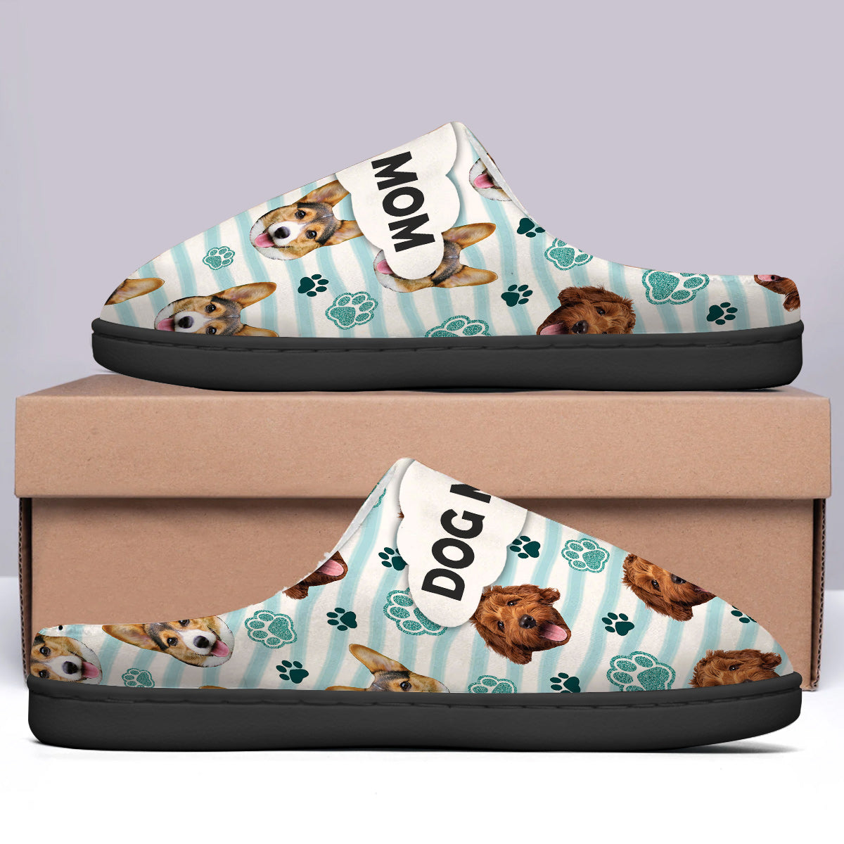 Dog Mom - Personalized Dog Slippers