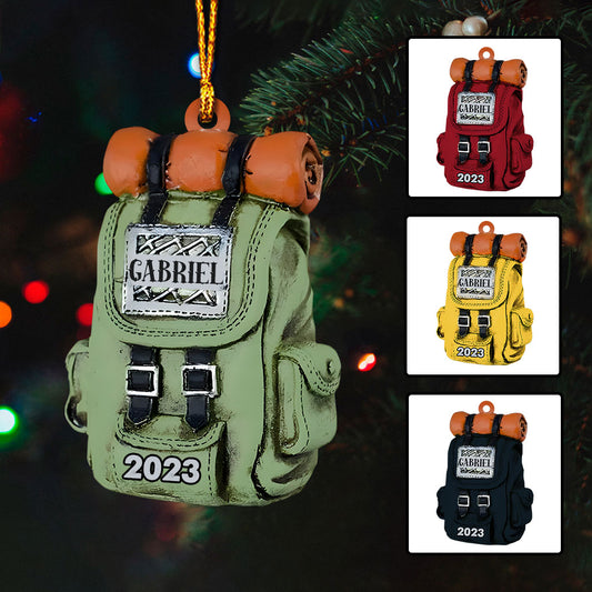 Hiking Bag - Personalized Hiking Ornament