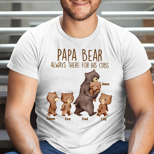 Papa Bear - Gift for dad, grandpa, uncle, brother - Personalized T-shirt And Hoodie