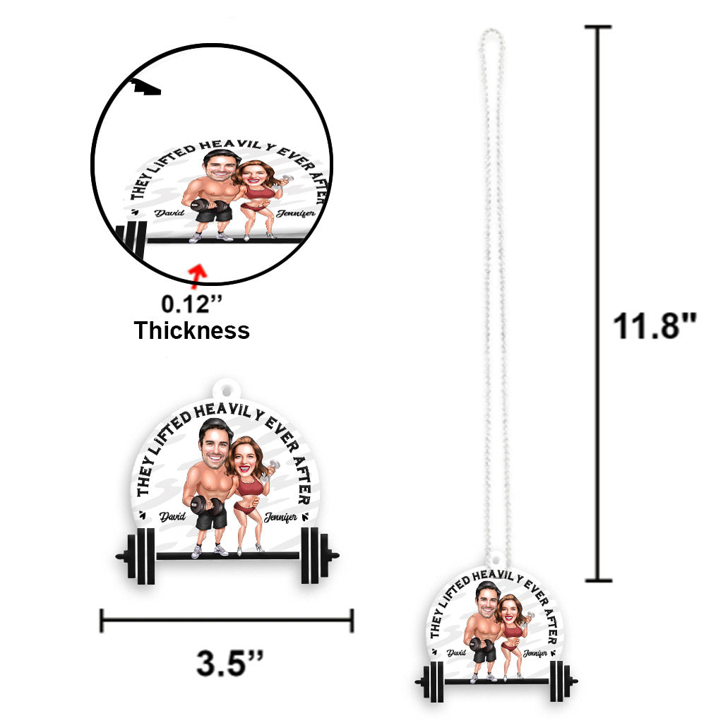 They Lifted Heavily Ever After - Personalized Fitness Transparent Ornament