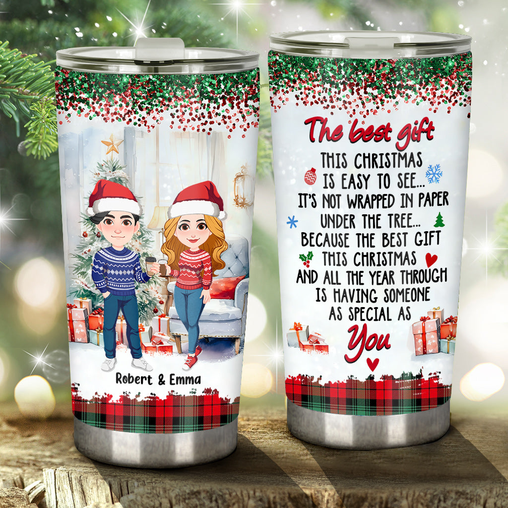 The Best Gift This Christmas - Personalized Couple Tumbler