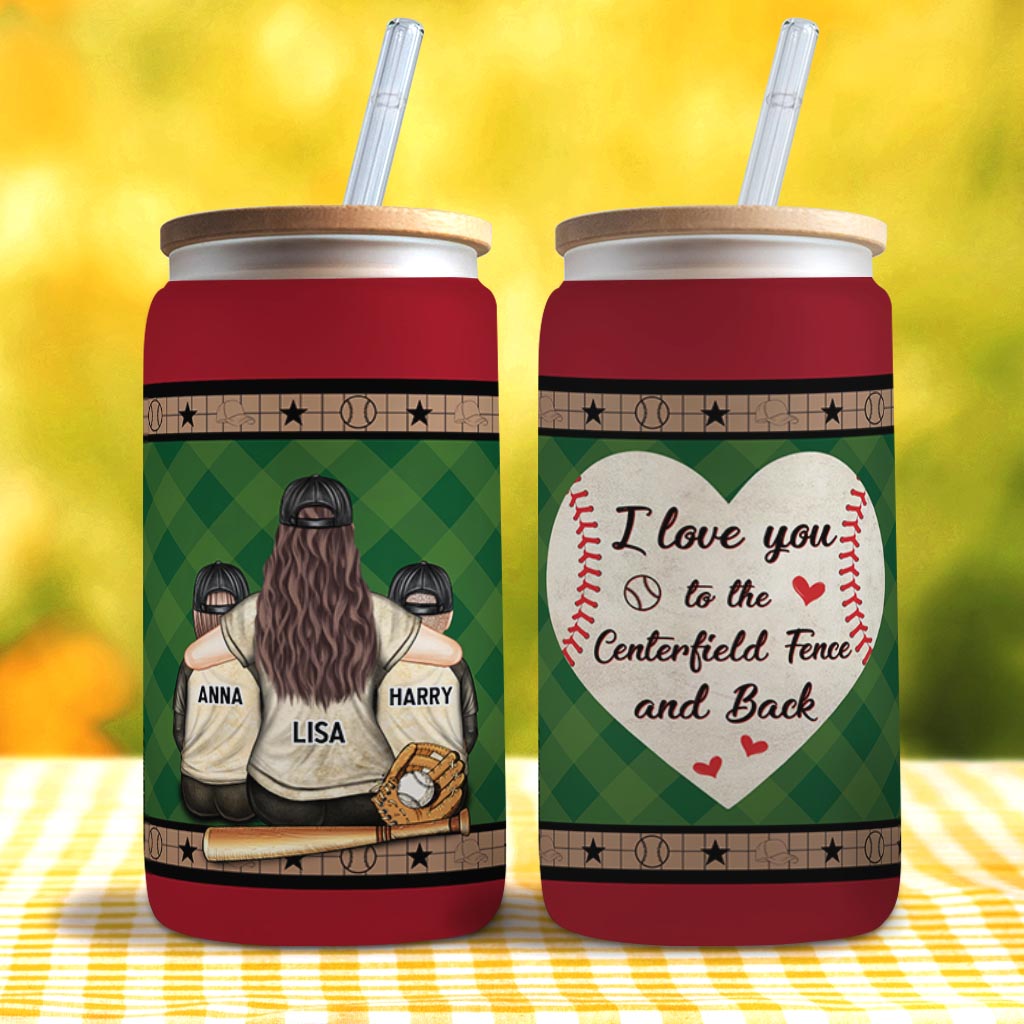 My Heart Is On That Field - Personalized Baseball Can Glass