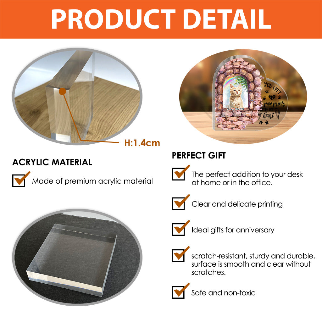 No Longer By My Side - Personalized Dog Custom Shaped Acrylic Plaque