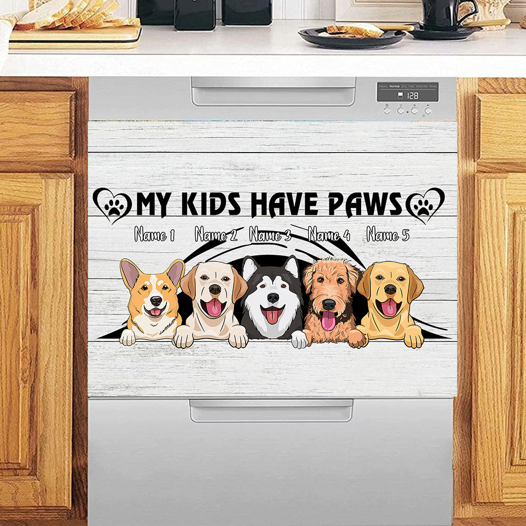 My Kids Have Paws - Personalized Dog Dishwasher Cover