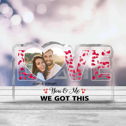 This Is Us - Couple gift for husband, wife, girlfriend, boyfriend - Personalized Custom Shaped Acrylic Plaque
