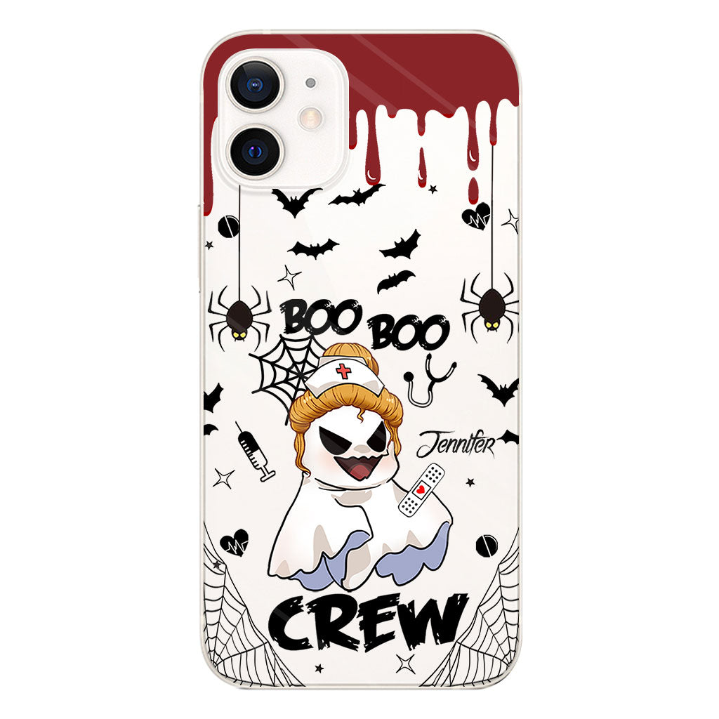 Boo Boo Crew - Personalized Nurse Clear Phone Case