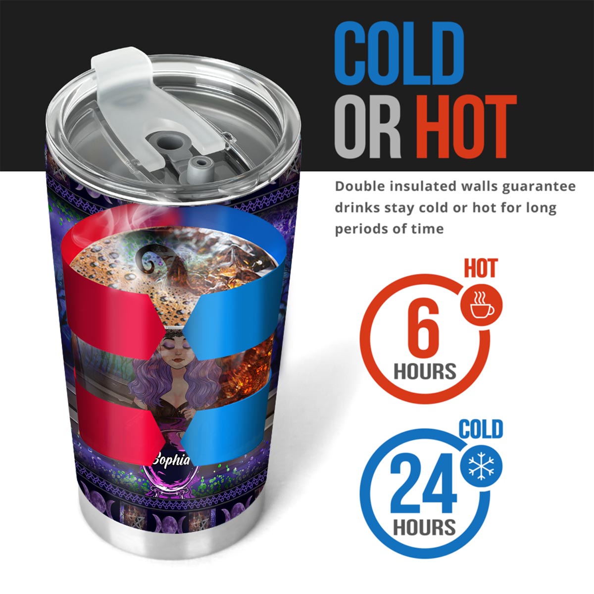 My Crystal Ball Says You're Full Of Sh*t - Personalized Witch Tumbler