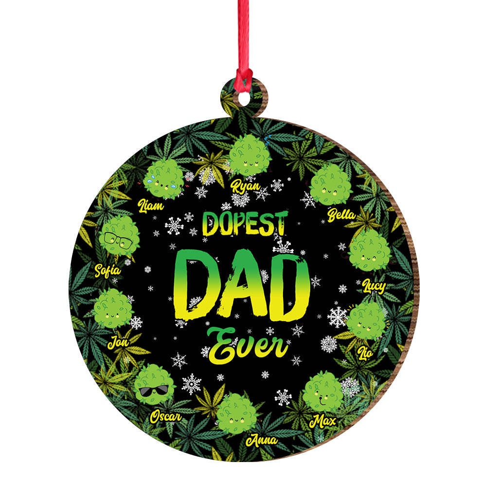 Dopest Dad Ever - Personalized Weed Ornament
