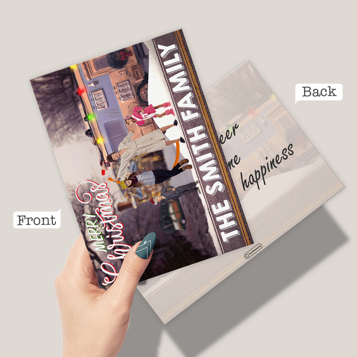 Merry Christmas - Personalized Family Greeting Card