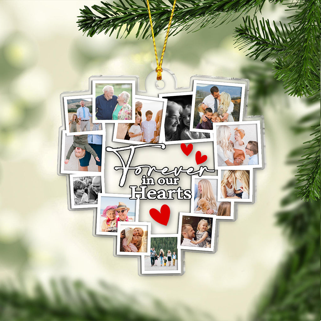 Forever In My Heart - Personalized Memorial Transparent Ornament