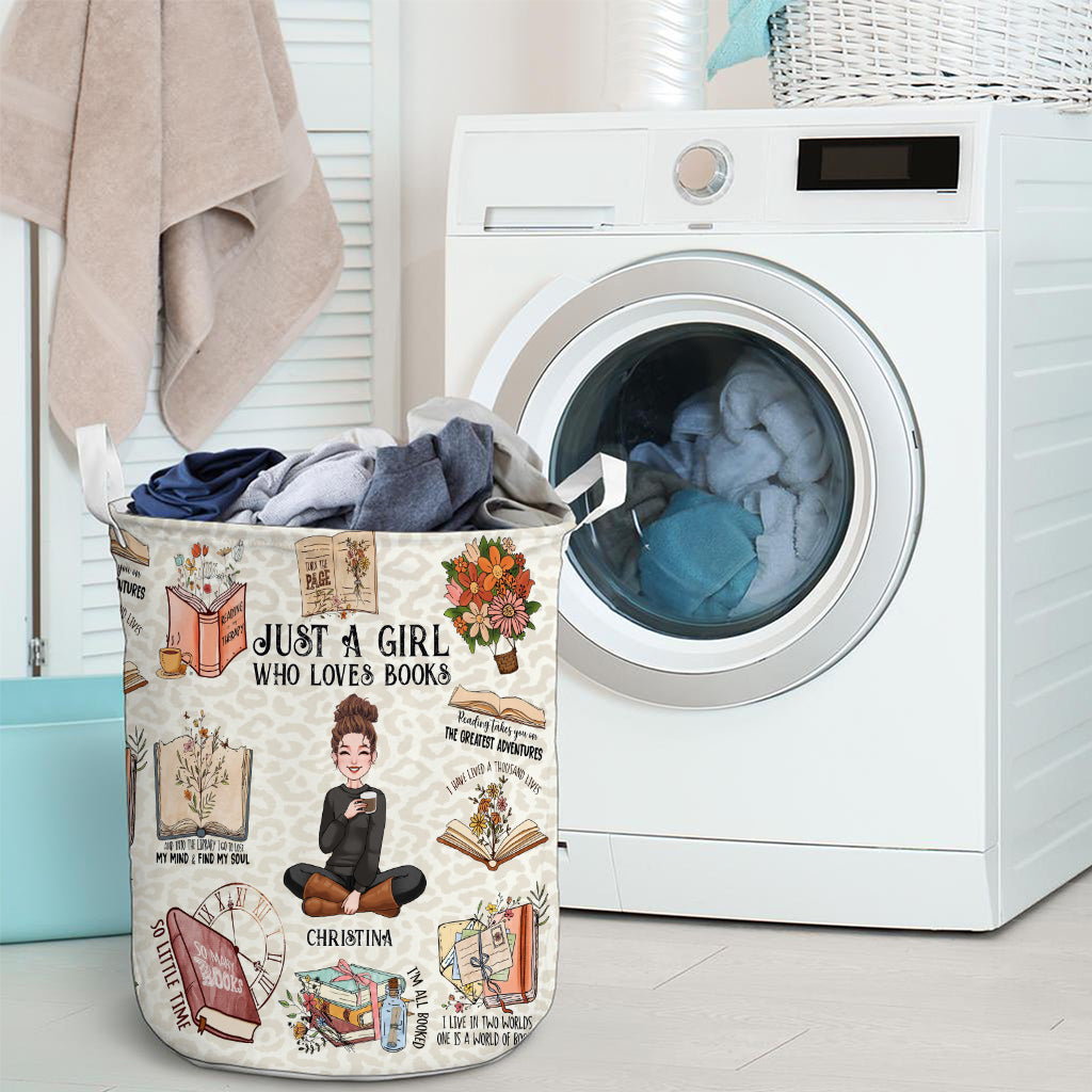 Just A Girl Who Loves Books - Personalized Book Storage Basket