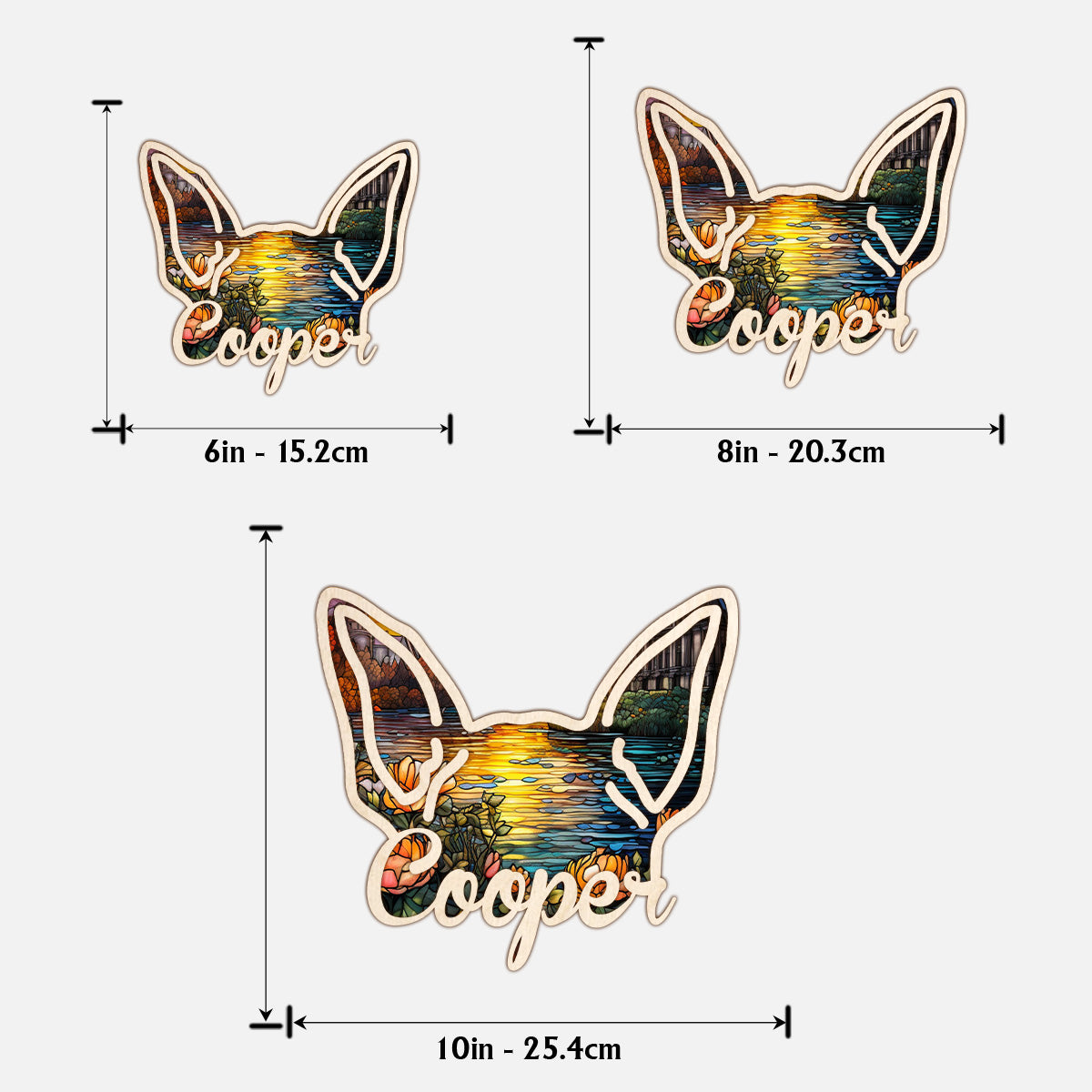 Dog Ears - Gift for dog lovers - Personalized 2 Layered Wood Sign / Wood Plaque