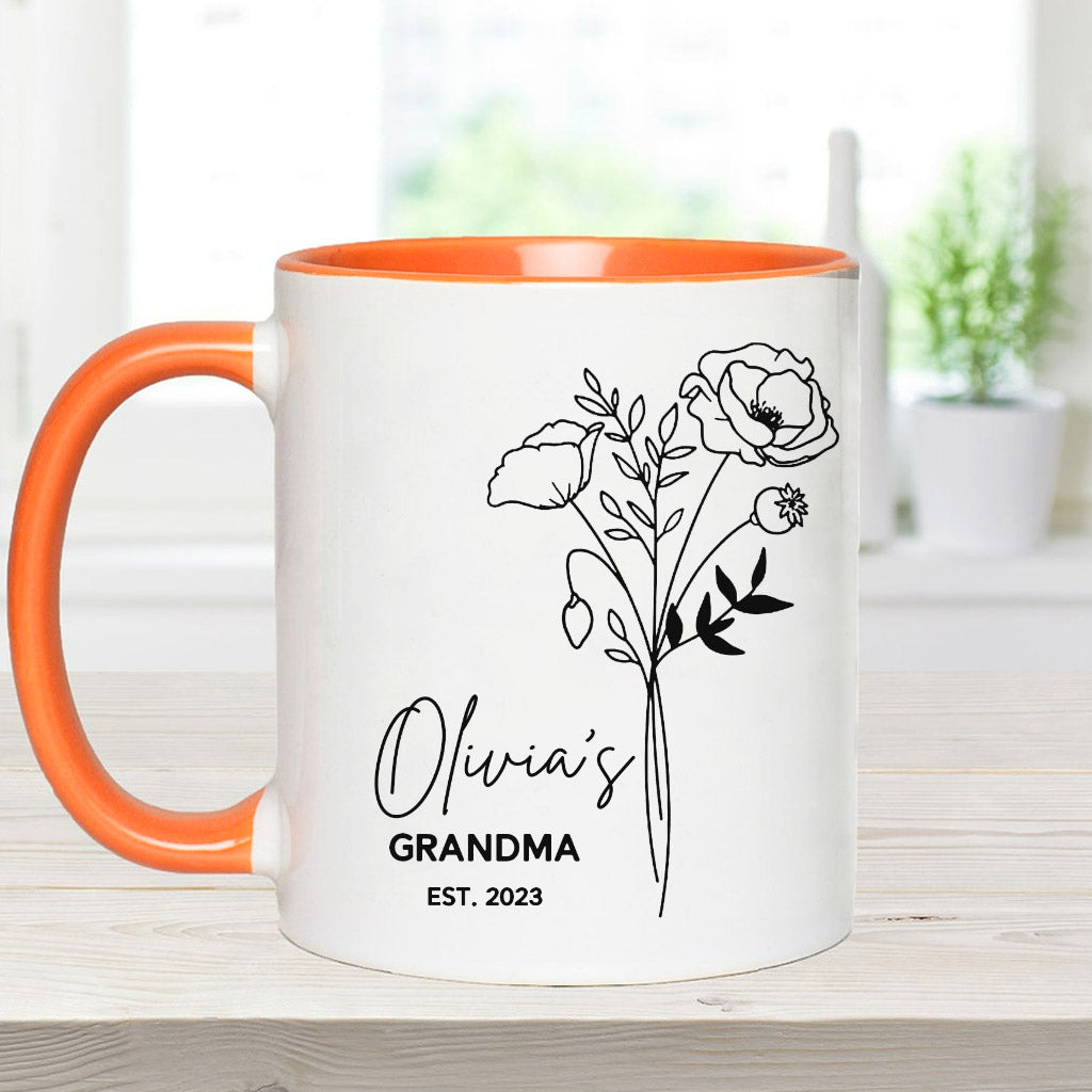 Promoted To Grandma - Gift for grandma - Personalized Accent Mug