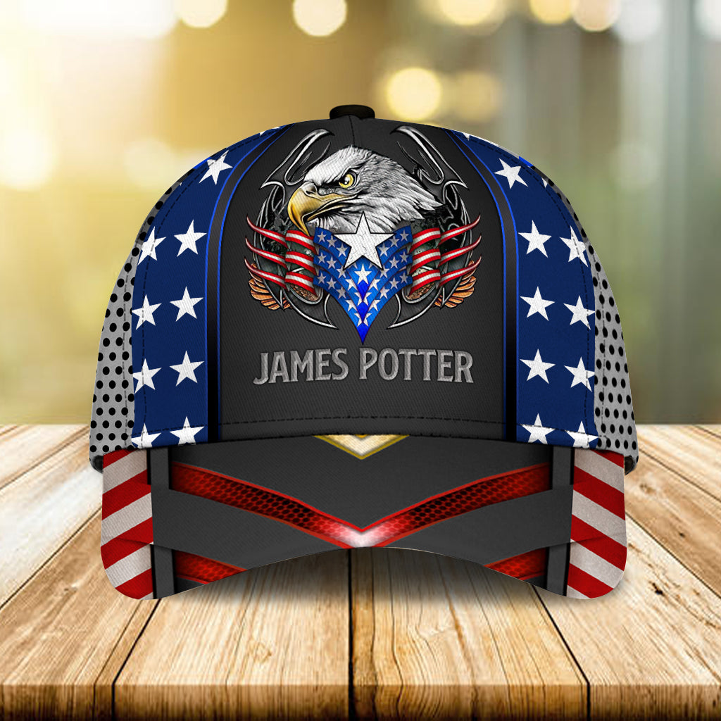Eagle American Flag - Personalized Veteran Classic Cap