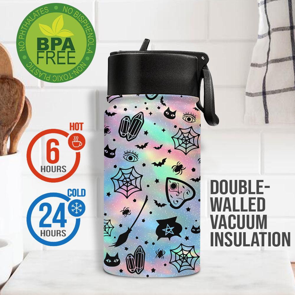 Don't F With My Energy - Personalized Witch Kids Water Bottle