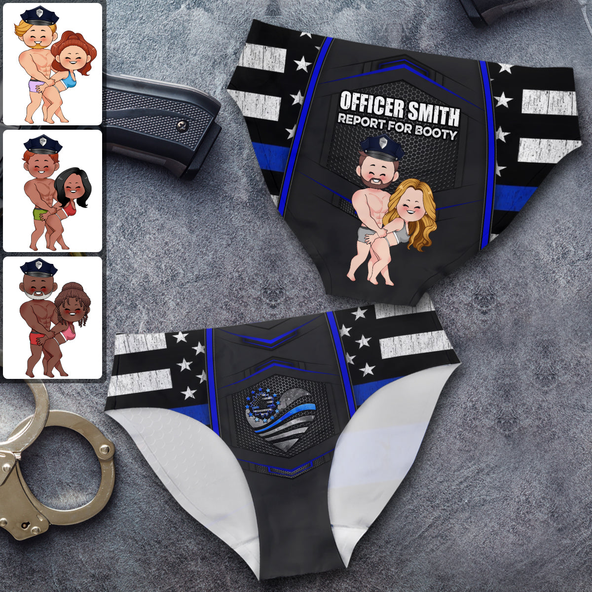 Report For Booty - Personalized Police Officer Women's Briefs