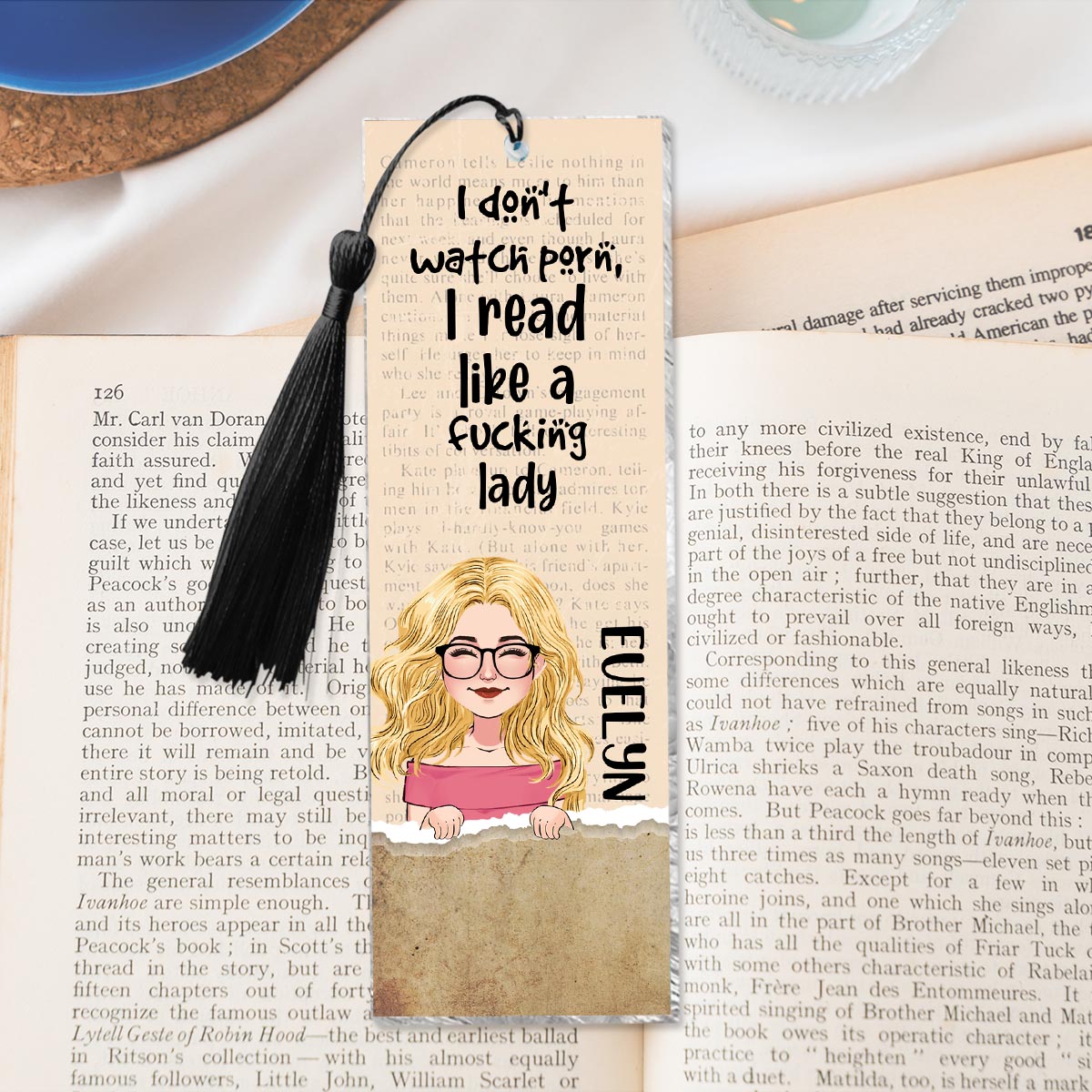 I Don't Watch P - Personalized Book Bookmark (Printed On Both Sides)