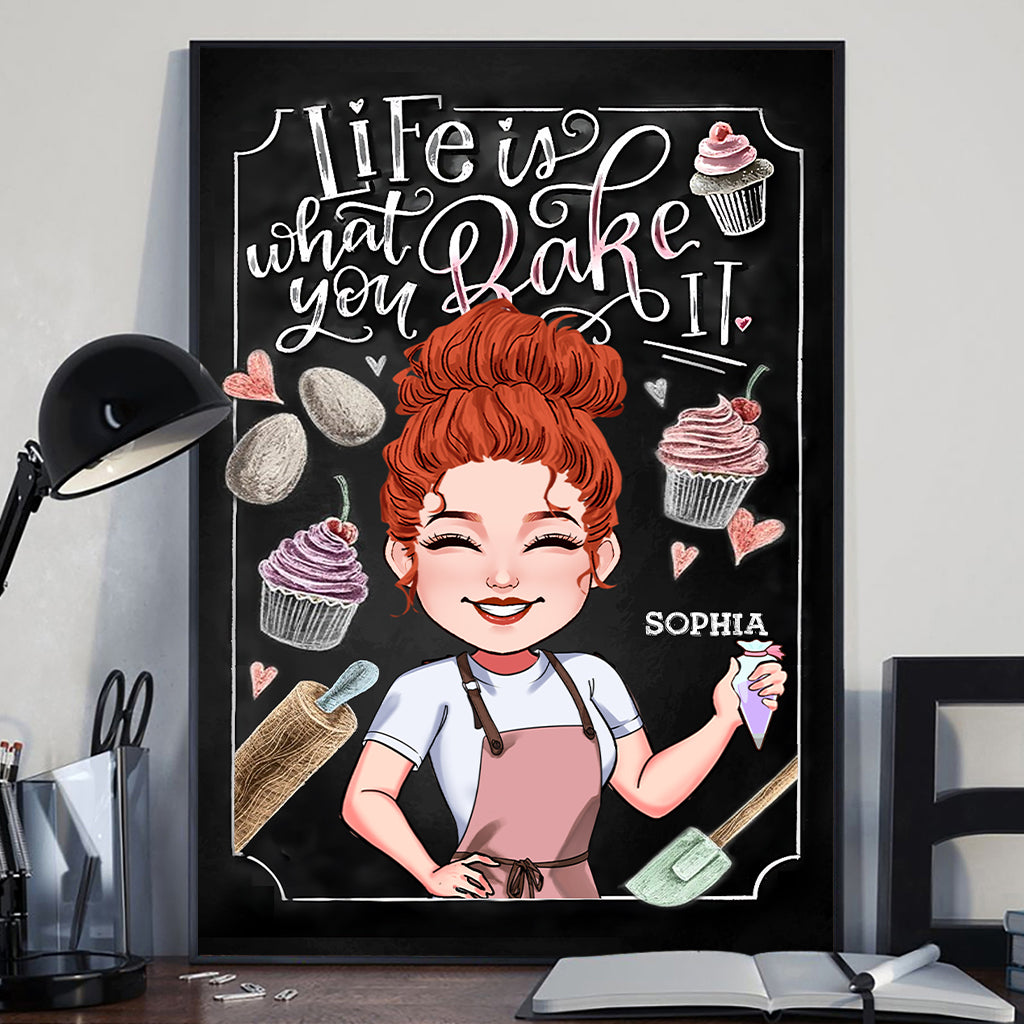 Life Is What You Bake It - Personalized Baking Canvas And Poster